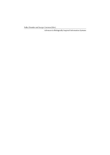 Advances in Biologically Inspired Information Systems: Models, Methods, and Tools