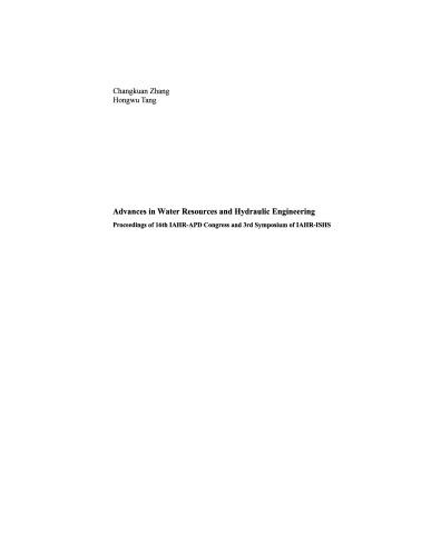 Advances in Water Resources and Hydraulic Engineering: Proceedings of 16th IAHR-APD Congress and 3rd Symposium of IAHR-ISHS