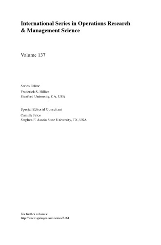 Optimization for Decision Making: Linear and Quadratic Models