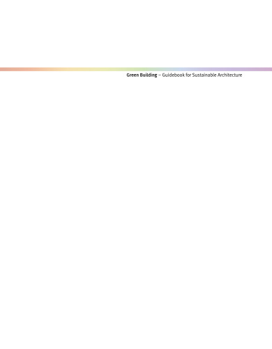 Green Building: Guidebook for Sustainable Architecture