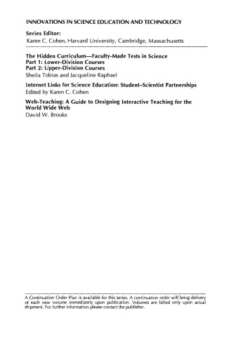 Web-Teaching: A Guide to Designing Interactive Teaching for the World Wide Web