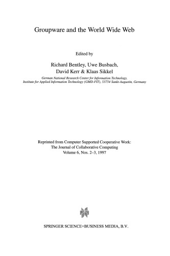 Groupware and the World Wide Web