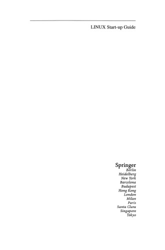 LINUX Start-up Guide: A self-contained introduction