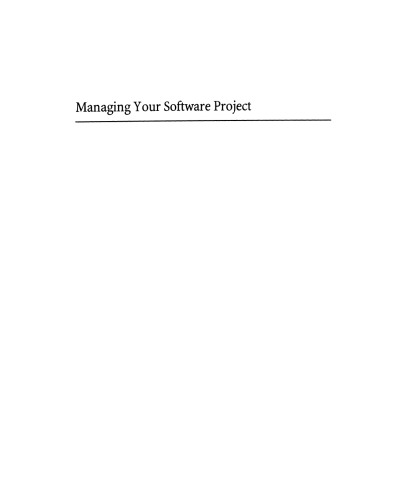 Managing Your Software Project: A Student’s Guide