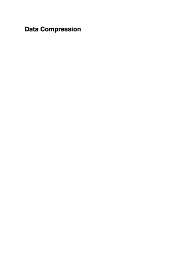 Data Compression: The Complete Reference