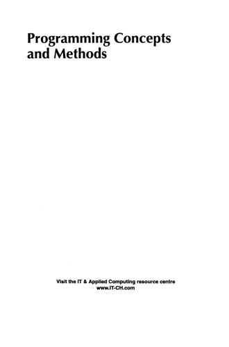 Programming Concepts and Methods PROCOMET ’98: IFIP TC2 / WG2.2, 2.3 International Conference on Programming Concepts and Methods (PROCOMET ’98) 8–12 June 1998, Shelter Island, New York, USA