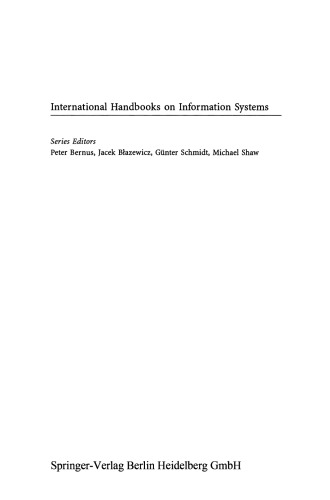 Handbook on Architectures of Information Systems