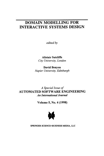 Domain Modelling for Interactive Systems Design
