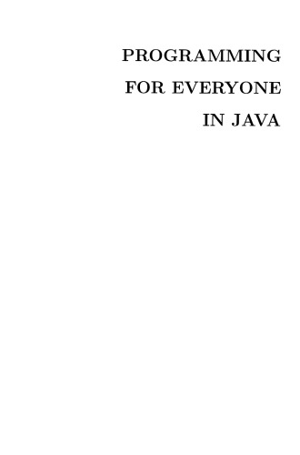 Programming for Everyone in Java