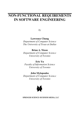 Non-Functional Requirements in Software Engineering