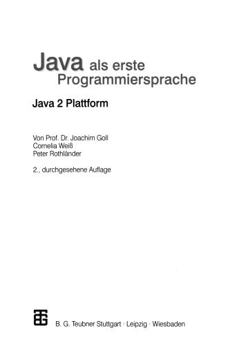 Java als erste Programmiersprache: Java 2 Plattform