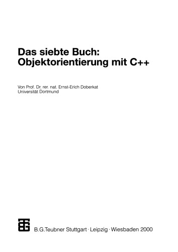 Das siebte Buch: Objektorientierung mit C++