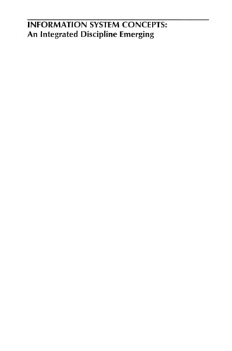 Information System Concepts: An Integrated Discipline Emerging: IFIP TC8/WG8.1 International Conference on Information System Concepts: An Integrated Discipline Emerging (ISCO-4)September 20–22, 1999, University of Leiden, The Netherlands