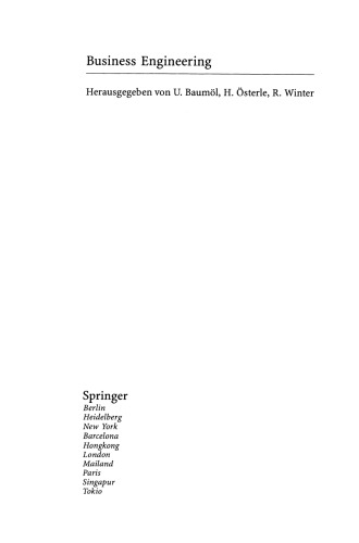 Business Engineering: Auf dem Weg zum Unternehmen des Informationszeitalters