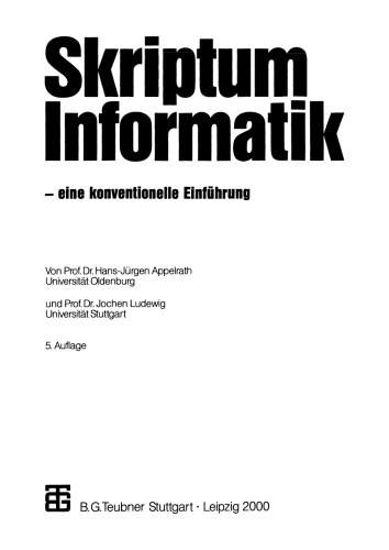 Skriptum Informatik: eine konventionelle Einführung