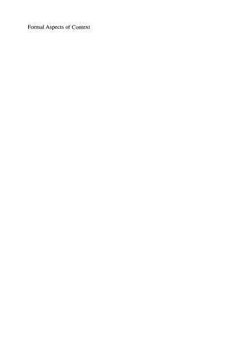 Formal Aspects of Context