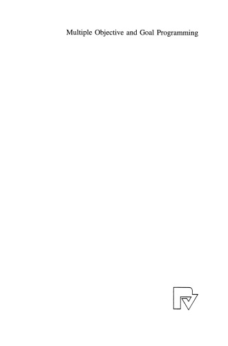 Multiple Objective and Goal Programming: Recent Developments