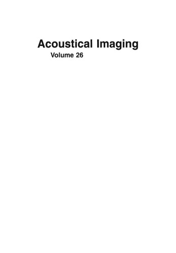 Acoustical Imaging