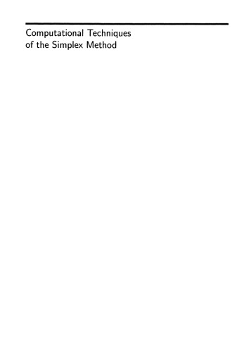 Computational Techniques of the Simplex Method