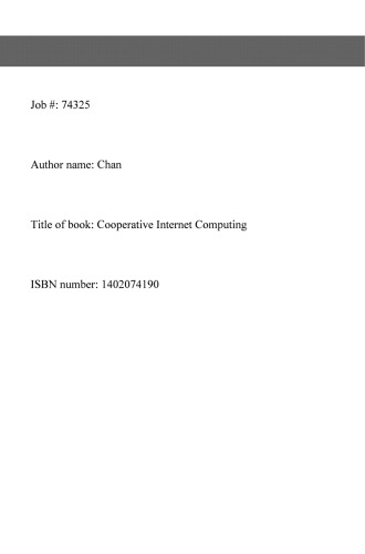 Cooperative Internet Computing