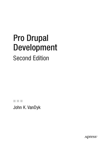 Pro Drupal Development
