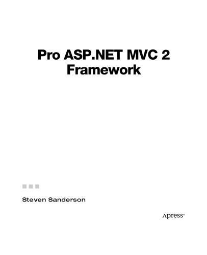 Pro ASP.NET MVC 2 Framework