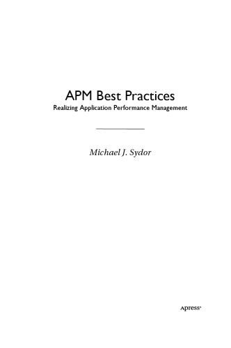 APM Best Practices: Realizing Application Performance Management