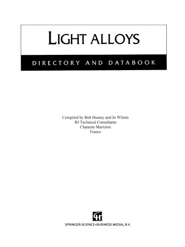 Light Alloys: Directory and Databook