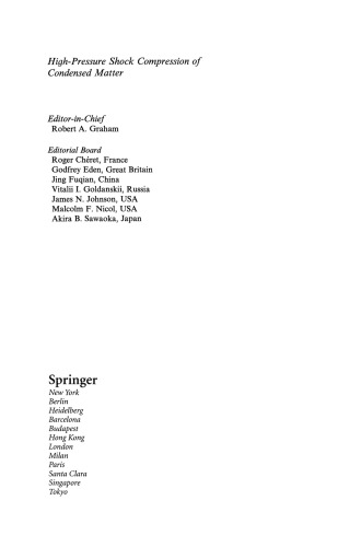 High-Pressure Shock Compression of Solids III