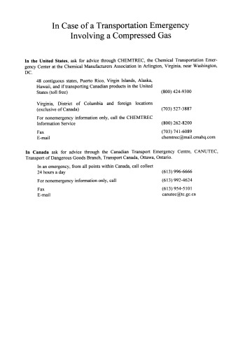 Handbook of Compressed Gases