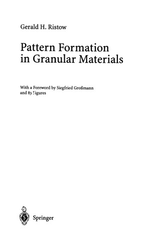 Pattern Formation in Granular Materials