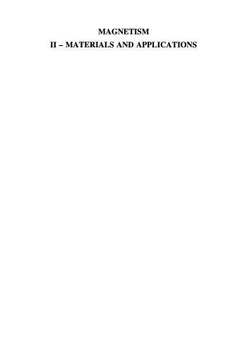 Magnetism: II-Materials and Applications