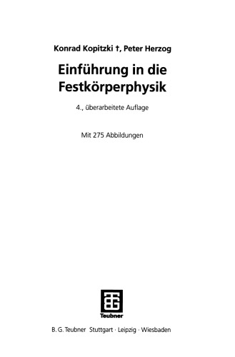 Einführung in die Festkörperphysik