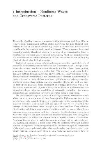 Transverse-Pattern Formation in Photorefractive Optics