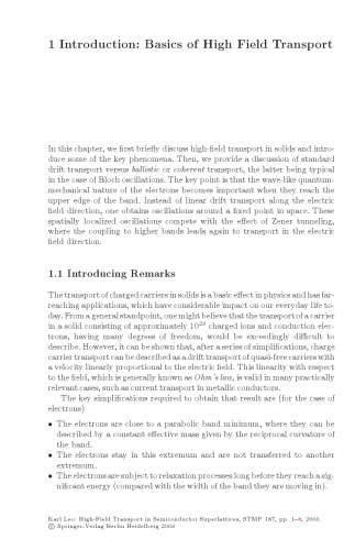 High-Field Transport in Semiconductor Superlattices