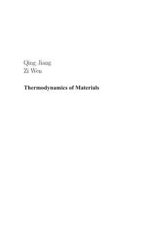 Thermodynamics of Materials