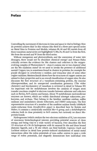 Metal Sites in Proteins and Models Redox Centres