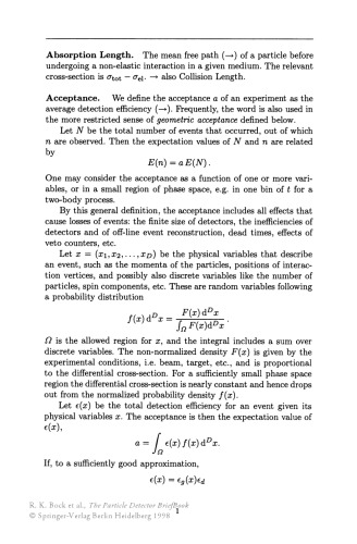 The Particle Detector BriefBook