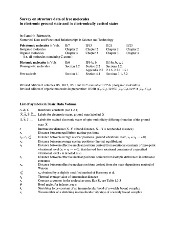 Structure of Free Polyatomic Molecules: Basic Data