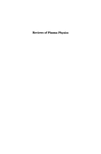 Reviews of Plasma Physics