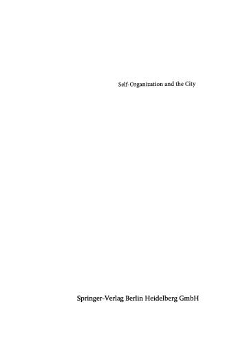Self-Organization and the City