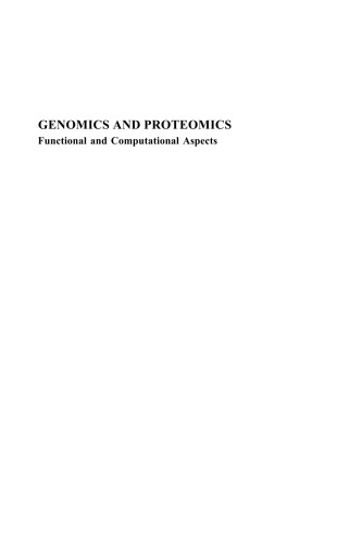 Genomics and Proteomics: Functional and Computational Aspects