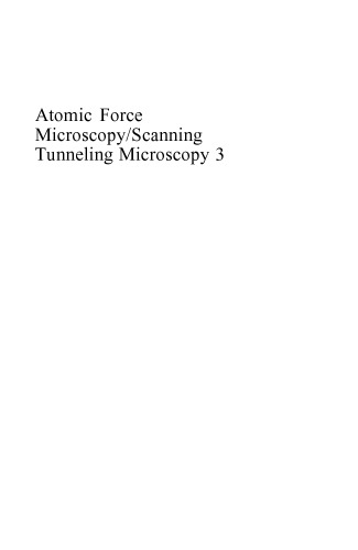 Atomic Force Microscopy/Scanning Tunneling Microscopy 3