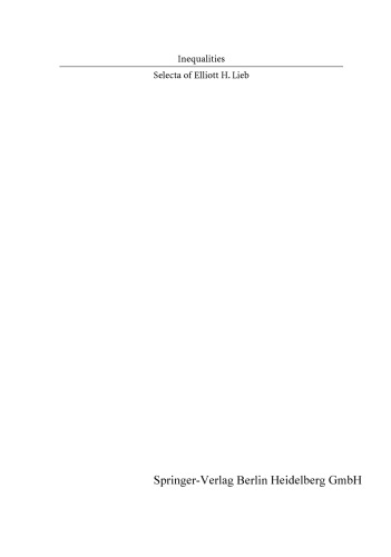 Inequalities: Selecta of Elliott H. Lieb