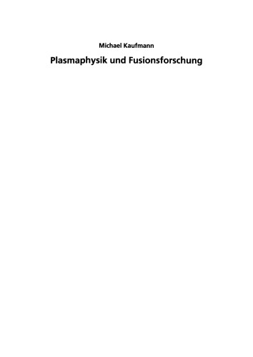 Plasmaphysik und Fusionsforschung