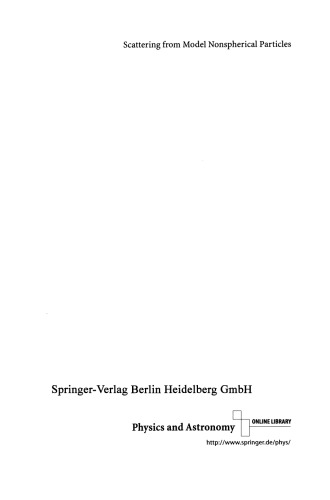 Scattering from Model Nonspherical Particles: Theory and Applications to Environmental Physics
