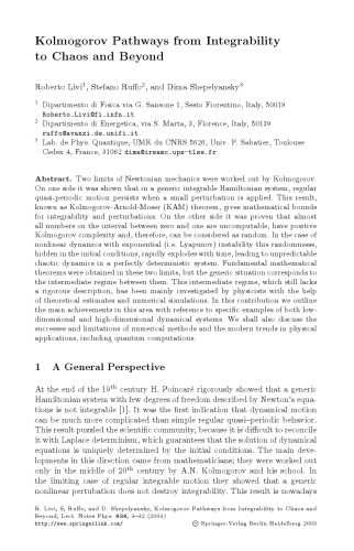 TheKolmogorov Legacy in Physics
