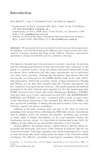 The Early Universe and Observational Cosmology