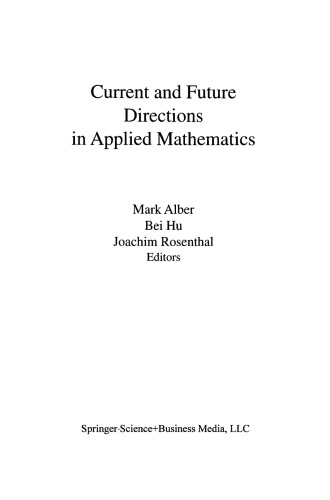 Current and Future Directions in Applied Mathematics