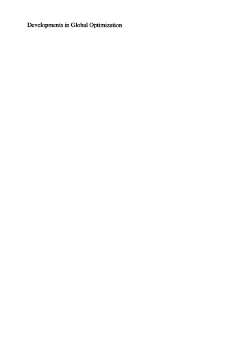 Developments in Global Optimization